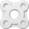 Ekena Millwork Luna Architectural Grade PVC Contemporary Ceiling Medallion, 10"OD x 3"ID x 3 1/2"C x 1"P CMP10LA-03000 - alternate 1